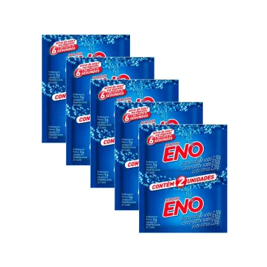 Kit 5 Sal de Fruta Eno Tradicional com 2 Envelopes de 5g