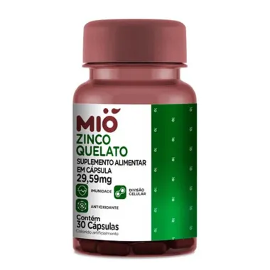 Kit 3 Zinco Quelato 29,59mg Mi&oacute; 30 C&aacute;psulas