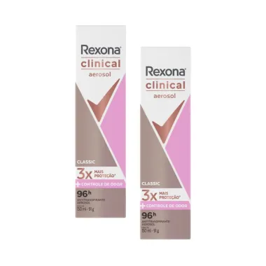 Kit 2 Desodorante Rexona Clinical Classic