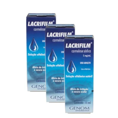 Kit 3 Lacrifilm Col&iacute;rio 15ml