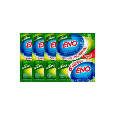Kit 4 Sal de Fruta Eno Sabor Guaran&aacute; com 2 Envelopes de 5g cada