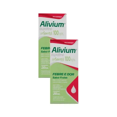 Kit 2 Alivium 100mg/ml Pedi&aacute;trico Gotas com 20ml