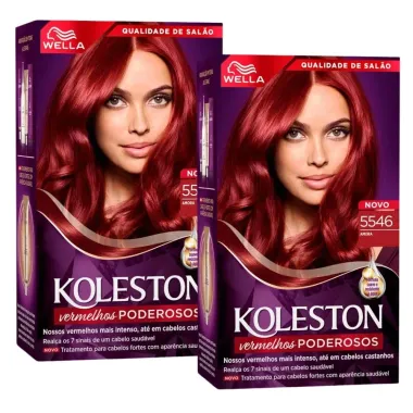 Kit 2 Tinta de Cabelo Koleston Kit Amora 5546