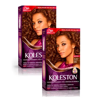 Kit 2 Tintura Creme Koleston Wella Marrom Sedução 537