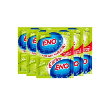 Kit 5 Sal de Fruta Eno Sabor Lim&atilde;o com 2 Envelopes de 5g cada
