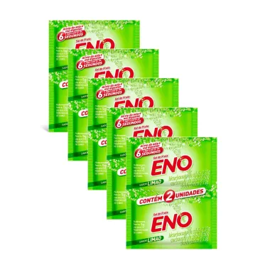 Kit 5 Sal de Fruta Eno Sabor Limão com 2 Envelopes de 5g