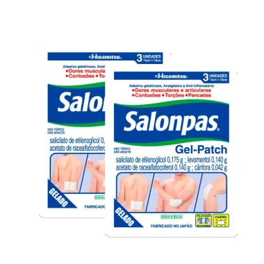 Kit 2 Emplastro Salonsip 10cm x 14cm com 3 unidades - Drogaria Araujo