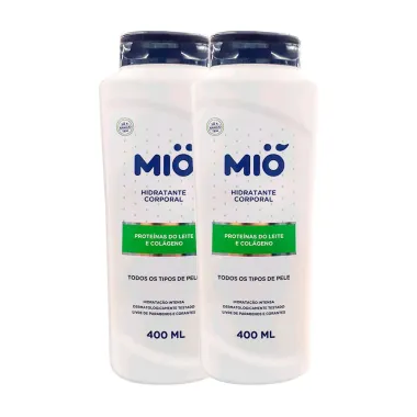 Kit 2 Loção Hidratante Mió Proteínas do Leite e Colágeno 400ml