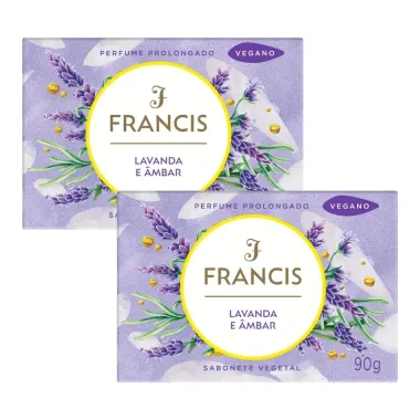 Kit Sabonete Francis Lavanda e Âmbar 90g - 2 Unidades