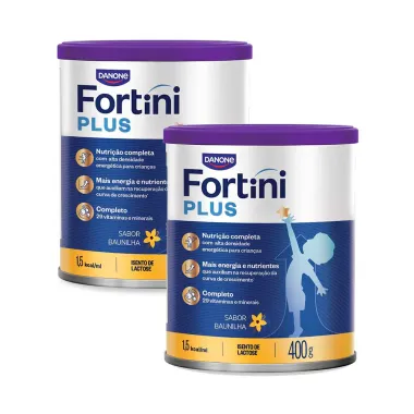 Kit 2 Fortini Plus Baunilha Suplemento Infantil 400g