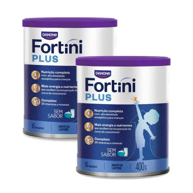 Kit 2 Fortini Plus Sem Sabor Suplemento Infantil 400g