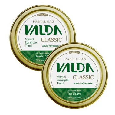 Kit 2 Pastilha Valda Classic 50g