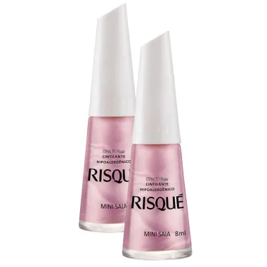 Kit 2 Esmalte Risqu&eacute; Cor Mini Saia Cintilante com 8ml