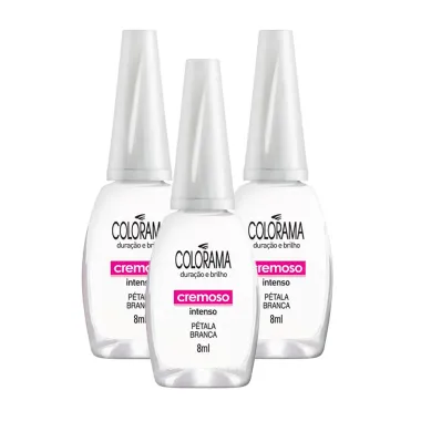 Kit Esmalte Colorama Cor Pétala Branca com 8ml