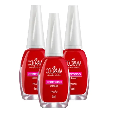 Kit 3 Esmalte Colorama Cor Paixão com 8ml