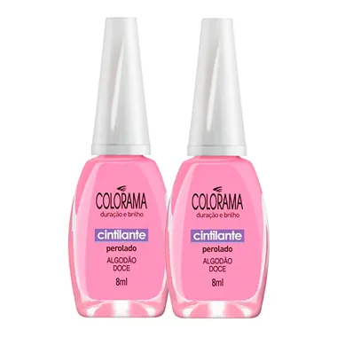 Kit 2 Esmalte Colorama Cor Algodão Doce Perolado Cintilante com 8ml