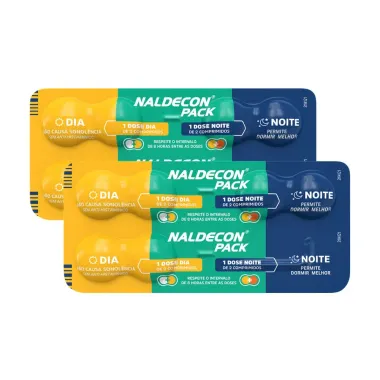 Kit 2 Naldecon Pack Dia e Noite com 6 Comprimidos