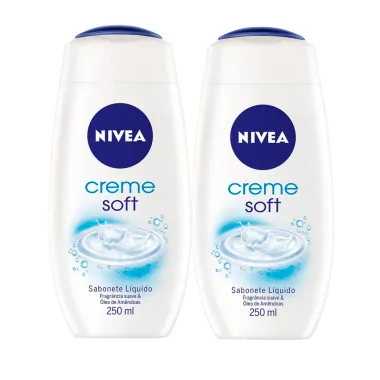 Kit 2 Sabonete Líquido Nivea Creme Soft 250ml