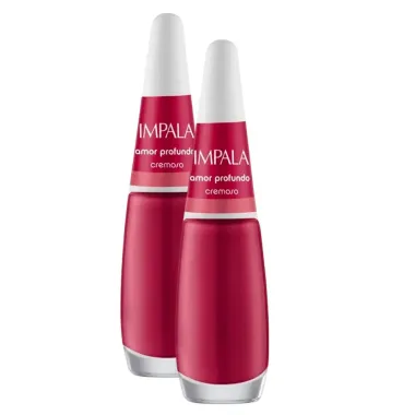 Kit 2 Esmalte Impala Cremoso Amor Profundo com 7,5ml