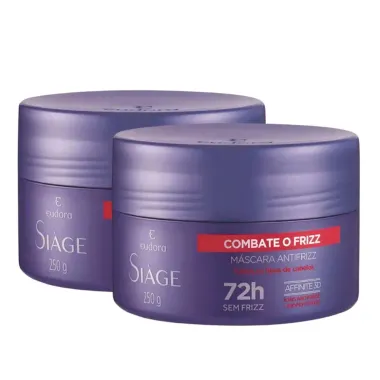 Kit 2 M&aacute;scara Capilar Si&agrave;ge Combate o Frizz 250g