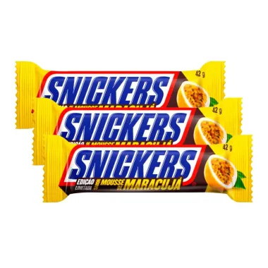 KIt 3 Chocolate Snickers Mousse de Maracujá 42g