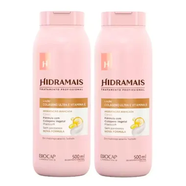 Kit 2 Loção Hidratante Hidramais Colágeno Ultra e Vitamina E 500ml