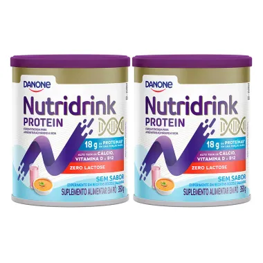 Kit 2 Nutridrink Protein Sem Sabor Zero Lactose 350g