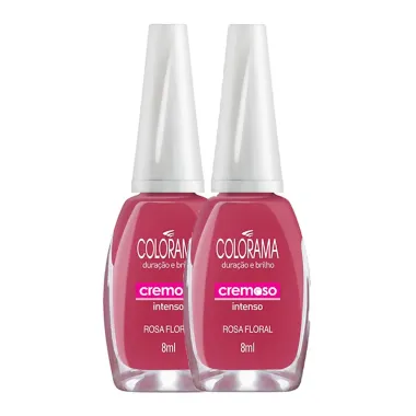Kit 2 Esmalte Colorama Cor Rosa Floral com 8ml