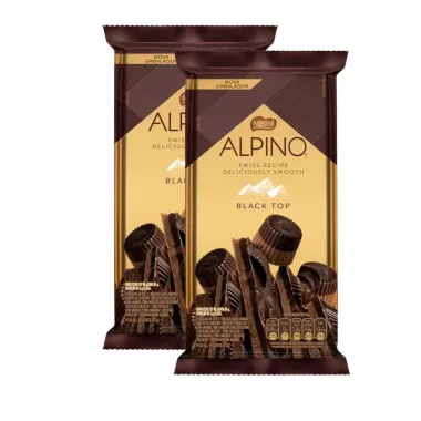 Kit 2 Chocolate Nestlé Alpino Black Top 85g