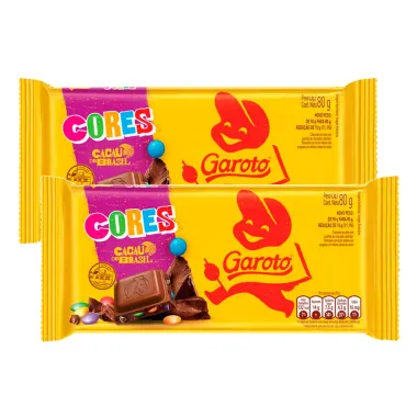 Kit 2 Chocolate Garoto Cores 80g