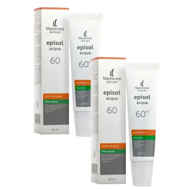 Kit 2 Protetor Solar Episol Acqua FPS 60 Pele Oleosa 60ml