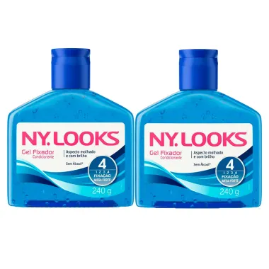 Kit 2 Gel Condicionador Fixador Ny Looks Fator 4 240g
