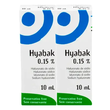 Kit 2 Hyabak Solução Oftalmica 10ml
