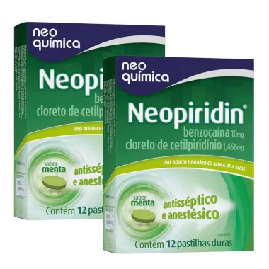 Kit 2 Neopiridin Pastilhas com 12 Unidades