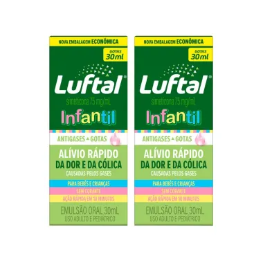 Kit 2 Luftal Intantil Gotas Simeticona 75mg/ml 30ml