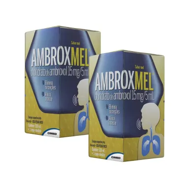Kit 2 Ambroxmel 15mg/5ml Xarope Pedi&aacute;trico