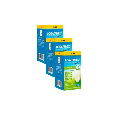 Kit 3 Anti Alergico Loratamed 1 Mg/Ml Xarope 100Ml