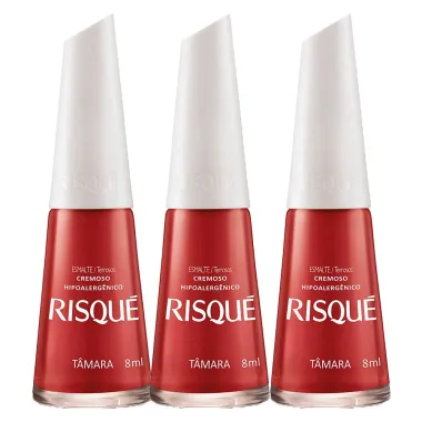 Kit 3 Esmalte Risqué Cor Tamara 8ml