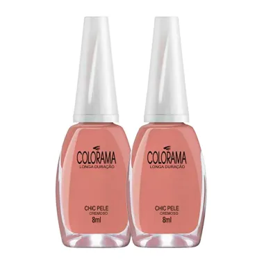 Kit 2 Esmalte Colorama Cor Chic Pele 8ml