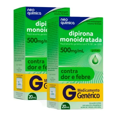 Kit 2 Dipirona Sódica 500mg/ml Frente
