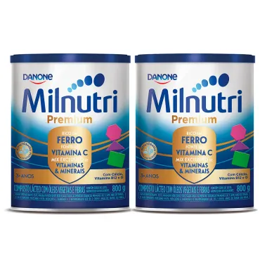 Kit 2 Milnutri Premium Danone 800g