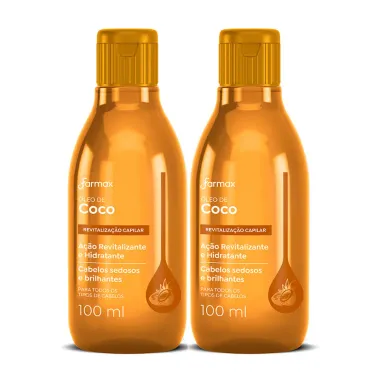 Kit 2 Óleo Capilar e Corporal Farmax Coco 100ml
