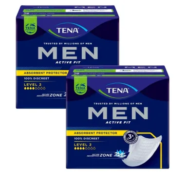 Absorvente Protetor Masculino para Incontinência Urinária Tena Men Active Fit Level 2 10 Unidades