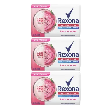 Kit 3 Sabonete em Barra Rexona Orchid Fresh 84g