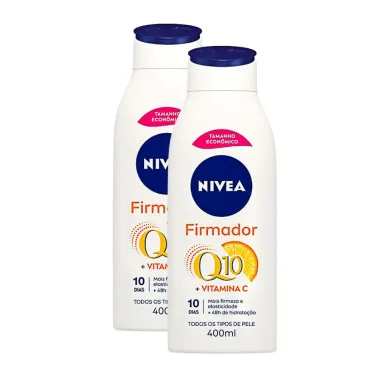 Kit 2 Loção Hidratante Nivea Firmador Q10 + Vitamina C Todos os Tipos de Pele 400ml