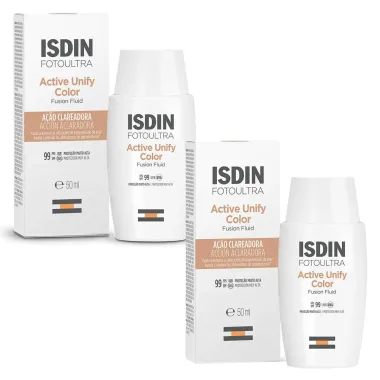 Clareador e Protetor Solar ISDIN Active Unify com Cor FPS99 50ml