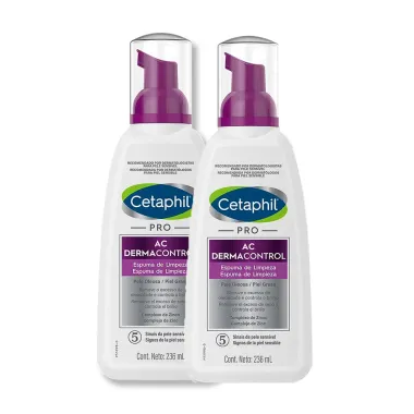 Kit 2 Cetaphil Pro Ac Dermacontrol Espuma de Limpeza 236ml