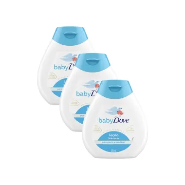 Kit 3 Lo&ccedil;&atilde;o Hidratante Dove Baby Pele Macia e Saud&aacute;vel 200ml