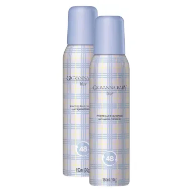 Kit 2 Desodorante Giovanna Baby Blue Aerosol Antiperspirante 48h com 150ml