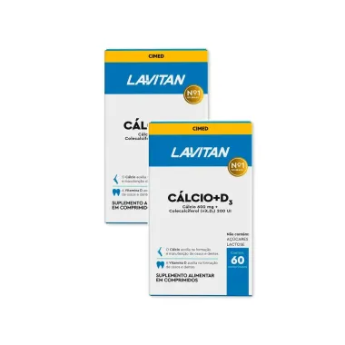 Kit 2 Lavitan Cálcio + D com 60 Comprimidos